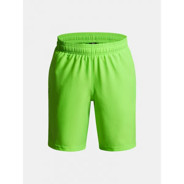 Chlapecké kraťasy UNDER ARMOUR UA TECH WOVEN WORDMARK SHORT 1383341-389 ZELENÁ 
