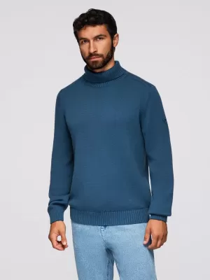 Pánský svetr OMBRE OM-SWTN-0163 DARK BLUE