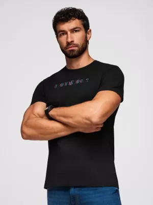 Pánské triko OMBRE OM-TSPT-0248 BLACK