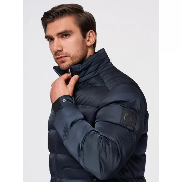  Pánská bunda OMBRE OM-JALP-0218 DARK BLUE 