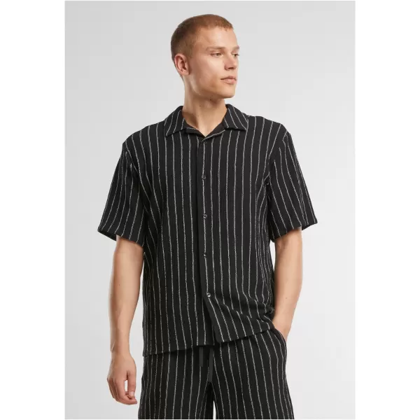  Pánská košile URBAN CLASSICS TB7342 BLACK/OFFWHITE 