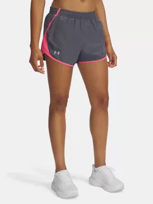 Dámské kraťasy UNDER ARMOUR UA FLY BY 3 SHORTS 1382438-027 ŠEDÁ