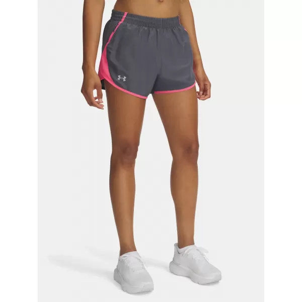  Dámské kraťasy UNDER ARMOUR UA FLY BY 3 SHORTS 1382438-027 ŠEDÁ 