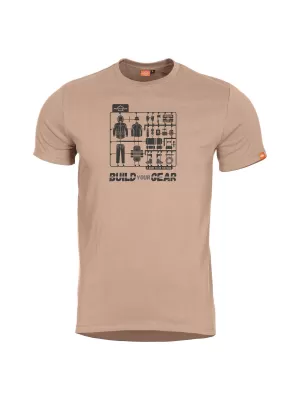 Pánské triko PENTAGON AGERON BUILD YOUR GEAR K09012 KHAKI