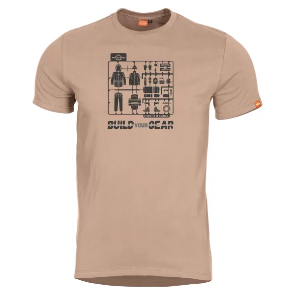  Pánské triko PENTAGON AGERON BUILD YOUR GEAR K09012 KHAKI 