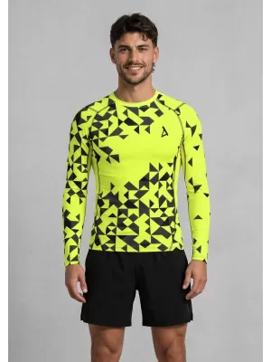 Pánské funkční kompresní triko premium ALTISPORT VOJ/ALM108TR03 NEON ŽLUTÁ
