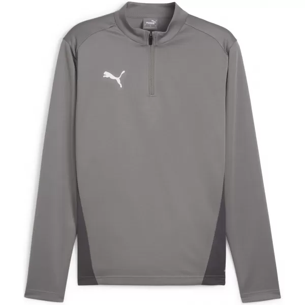  Pánské triko PUMA TEAMGOAL TRAINING 1/4 ZIP TO 658629_13 CAST IRON/WHITE/SHADOW GRAY 