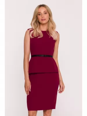 Dámské šaty STYLOVE S427 MAROON