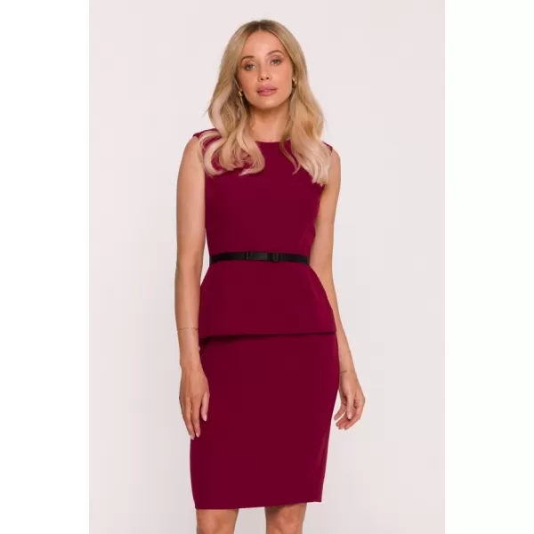  Dámské šaty STYLOVE S427 MAROON 