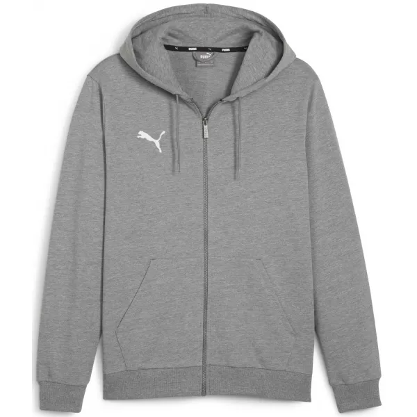  Pánská mikina PUMA TEAMGOAL CASUALS HOODED JACK 658595_33 MEDIUM GRAY HEATHER/WHITE 
