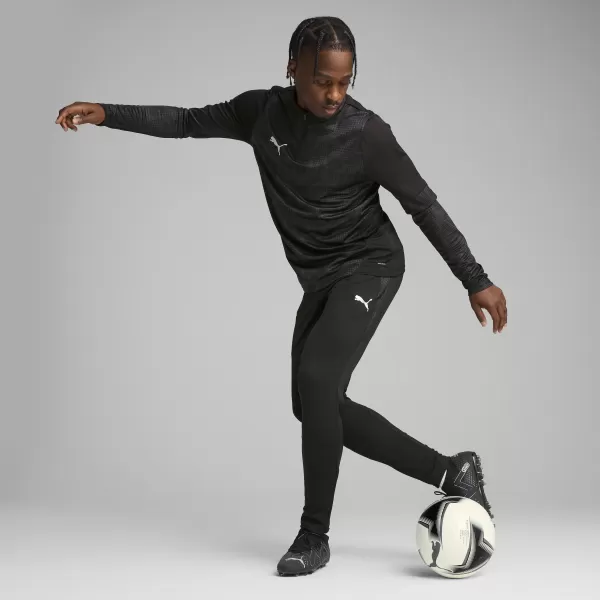  Pánská mikina PUMA TEAMCUP TRAINING 1/4 ZIP TOP 659164_03 PUMA BLACK/PUMA SILVER 