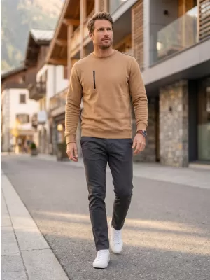 Unisex mikina Kariban WK | WK 403 CAMEL/BLACK