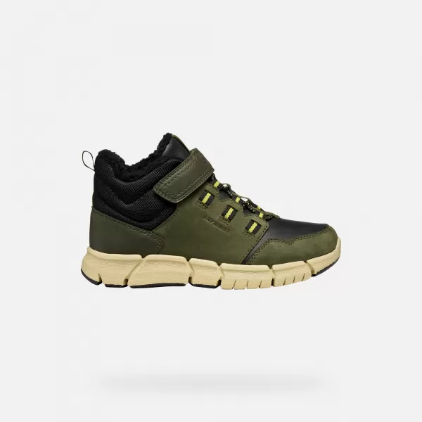  Chlapecké kotníkové boty GEOX FLEXYPER B ABX J949XA032MEC0498 KHAKI 