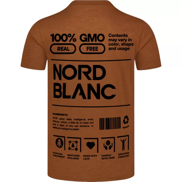  Pánské triko NORDBLANC CERTAINTY NBSMT8165 PUŠTÍKOVA HNĚDÁ 