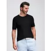 Pánské triko OMBRE OM-TSCT-0253 BLACK