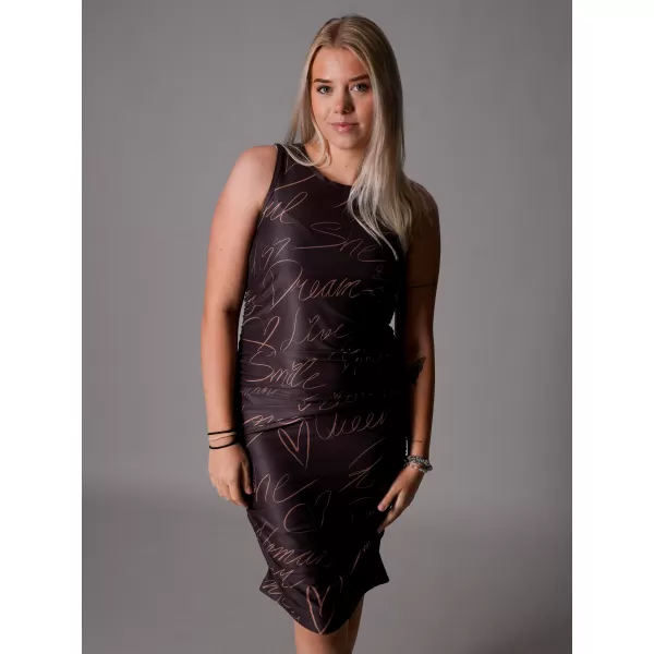 Dámské šaty premium ALTISPORT VOJ/ALW084SAT03 RUDÁ 
