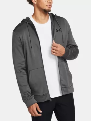 Pánská mikina UNDER ARMOUR UA ARMOUR FLEECE FZ HOODIE 1373357-025 ŠEDÁ