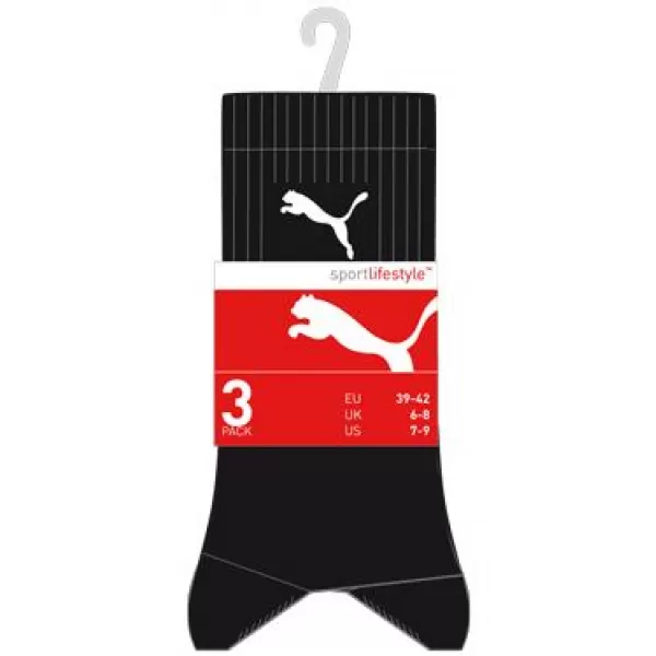  Pánské ponožky PUMA CREW SOCK 3P 88035501 BLACK 
