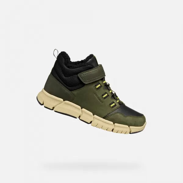  Chlapecké kotníkové boty GEOX FLEXYPER B ABX J949XA032MEC0498 KHAKI 