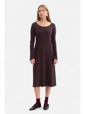 Dámské šaty BEWEAR B308 DARK CHOCOLATE
