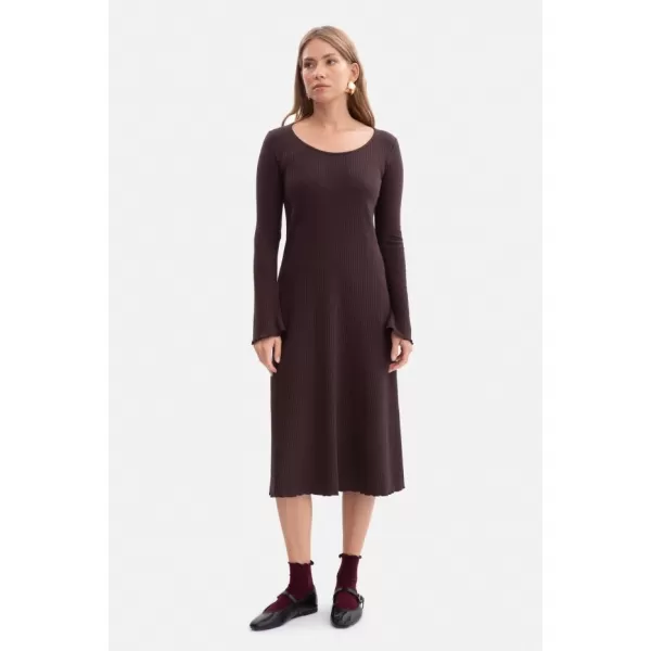  Dámské šaty BEWEAR B308 DARK CHOCOLATE 