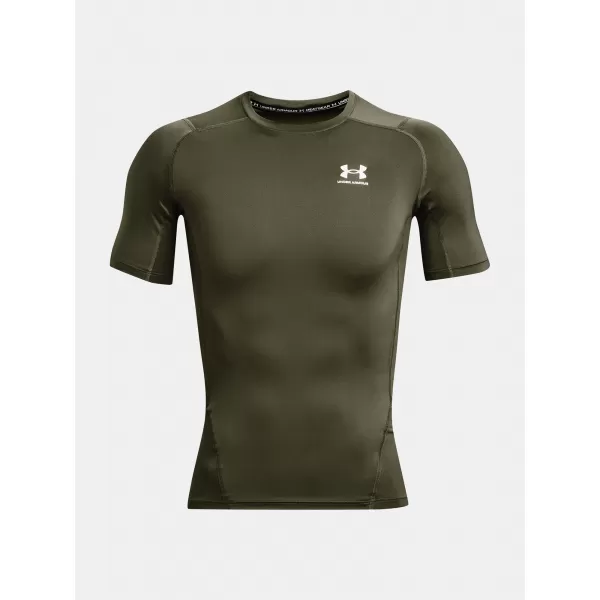  Pánské triko UNDER ARMOUR UA HG ARMOUR COMP SS 1361518-390 ZELENÁ 