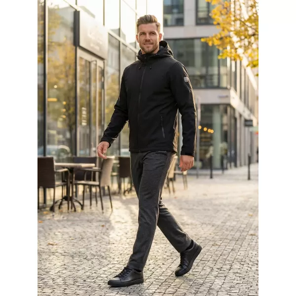  Pánská softshellová bunda ALTISPORT NEWET ČERNÁ 