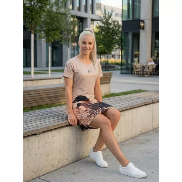  Dámské prodloužené triko premium ALTISPORT VOJ/ALW090SAT02 HNĚDÁ 