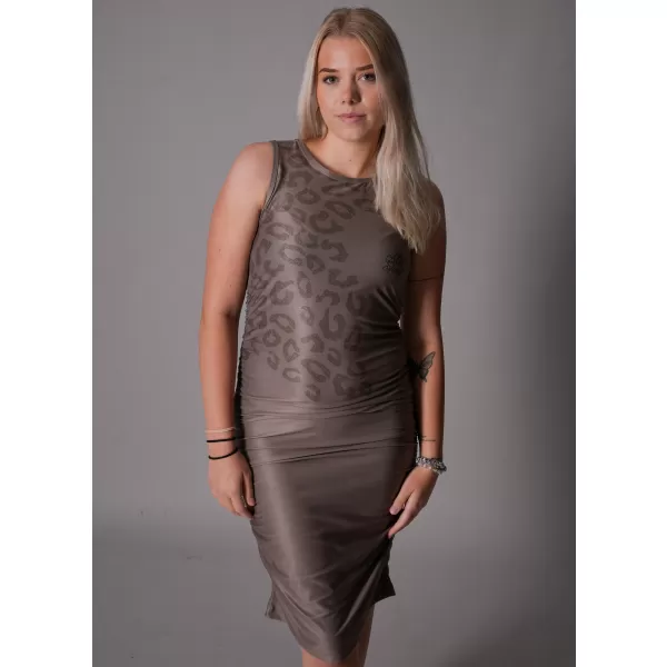  Dámské šaty premium ALTISPORT VOJ/ALW047SAT03 SVĚTLE HNĚDÁ 