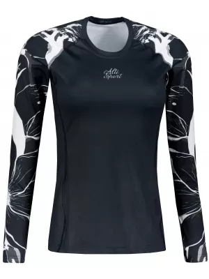 Dámské funkční triko s dlouhým rukávem premium ALTISPORT VOJ/ALW114TR03 ČERNÁ