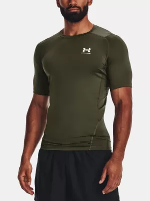 Pánské triko UNDER ARMOUR UA HG ARMOUR COMP SS 1361518-390 ZELENÁ