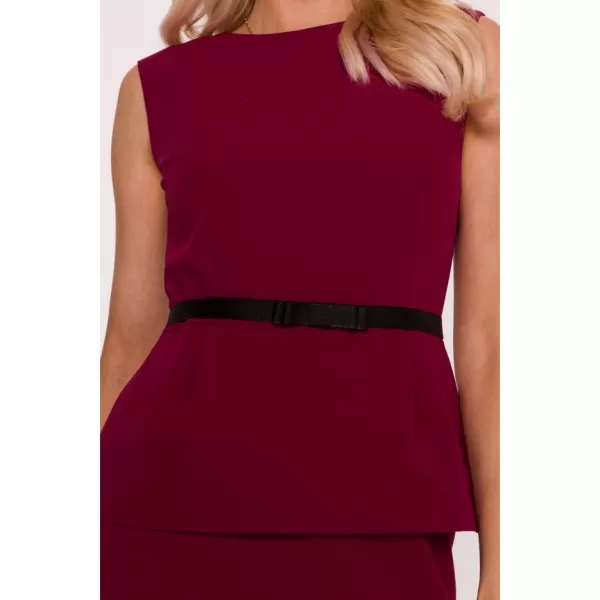  Dámské šaty STYLOVE S427 MAROON 