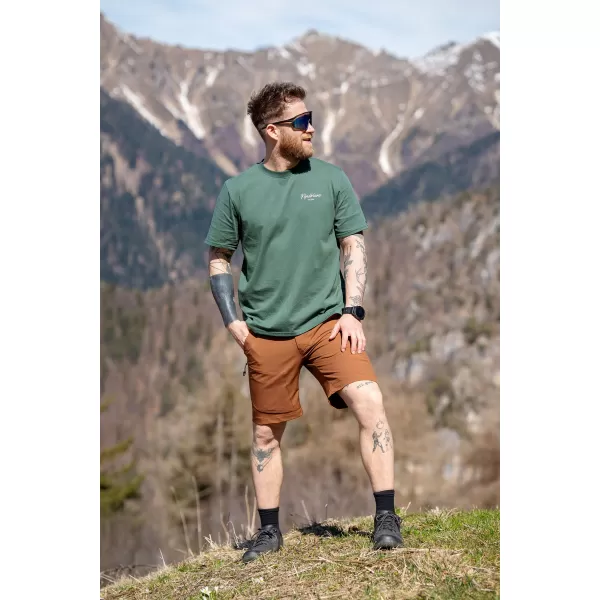  Pánské triko NORDBLANC CAMPING NBSMT8157 TMAVĚ ZELENÁ 