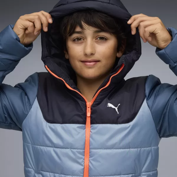  Dětské bunda PUMA ESS HOODED PADDED JACKET 68522634 COOL BLUE 