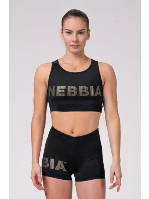NEBBIA Gold Mesh mini top 830 BLACK