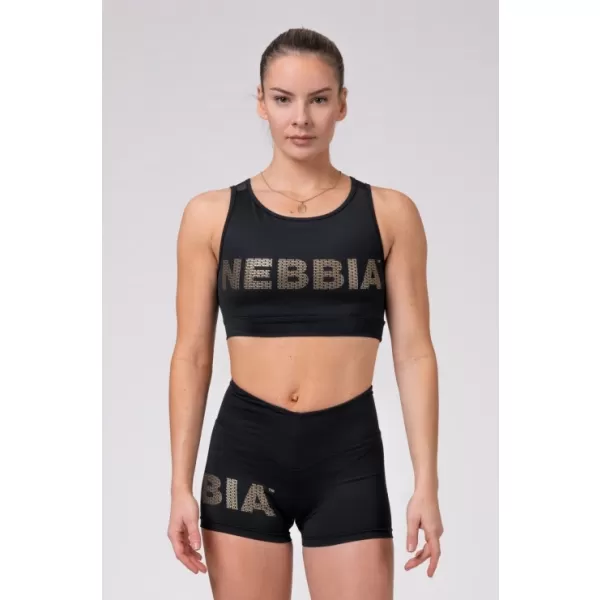  NEBBIA Gold Mesh mini top 830 BLACK 