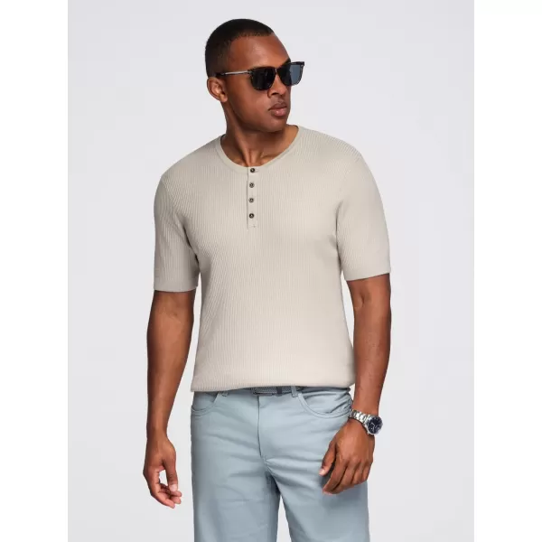  Pánské triko OMBRE OM-TSCT-0254 LIGHT GREY 