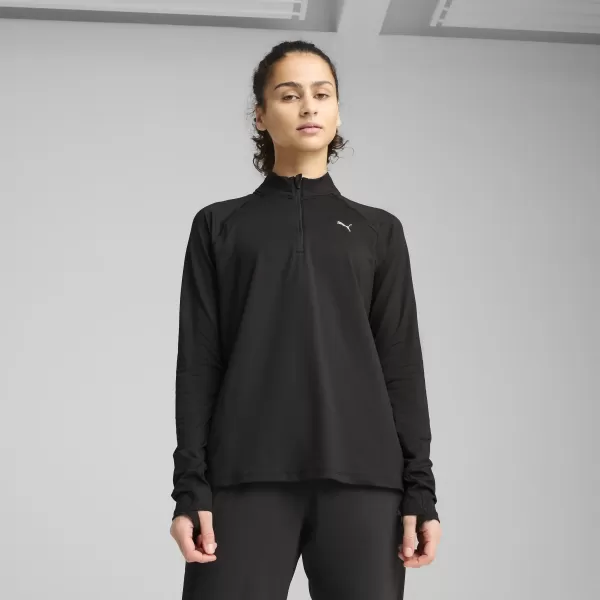 Dámské triko PUMA W RUN VELOCITY CLOUDSPUN 1/4 ZIP 52665001 PUMA BLACK 