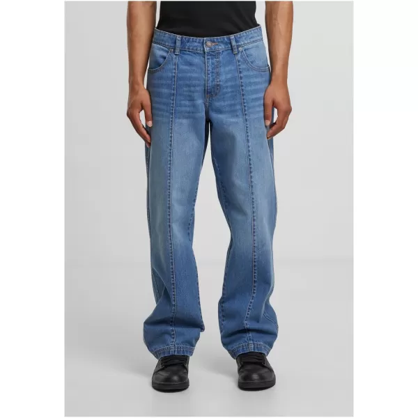  Pánské džíny URBAN CLASSICS TB7605 MID DEEP BLUE WASHED 