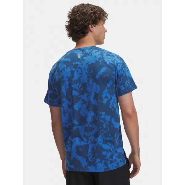  Pánské triko UNDER ARMOUR UA LAUNCH PRINTED SS modrá 