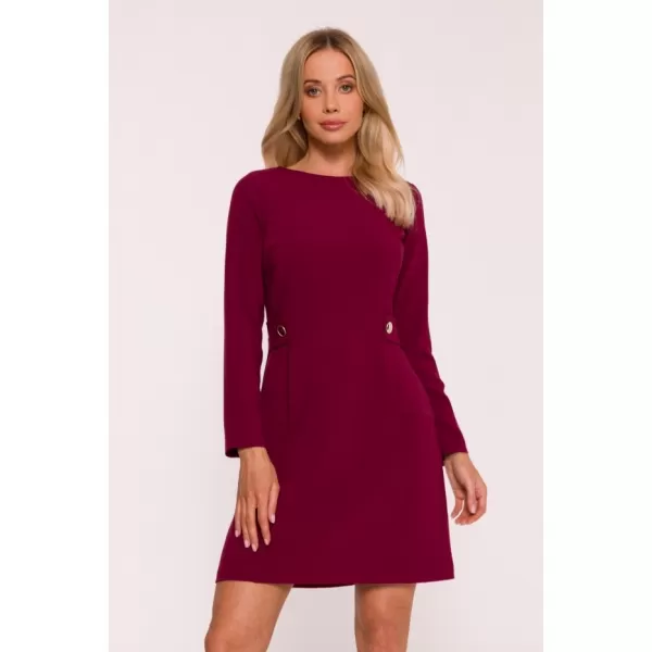  Dámské šaty STYLOVE S419 MAROON 
