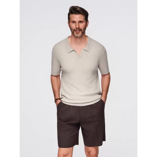  Pánské polo triko OMBRE OM-POSS-0160 LIGHT GREY 