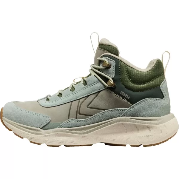  Dámské turistické boty KEEN LEIKI LEATHER MID WP ICEBERG GREEN/BRONZE GREEN 