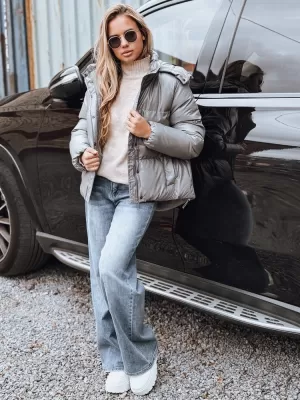 Dámská bunda DSTREET TMAVĚ ŠEDÁ