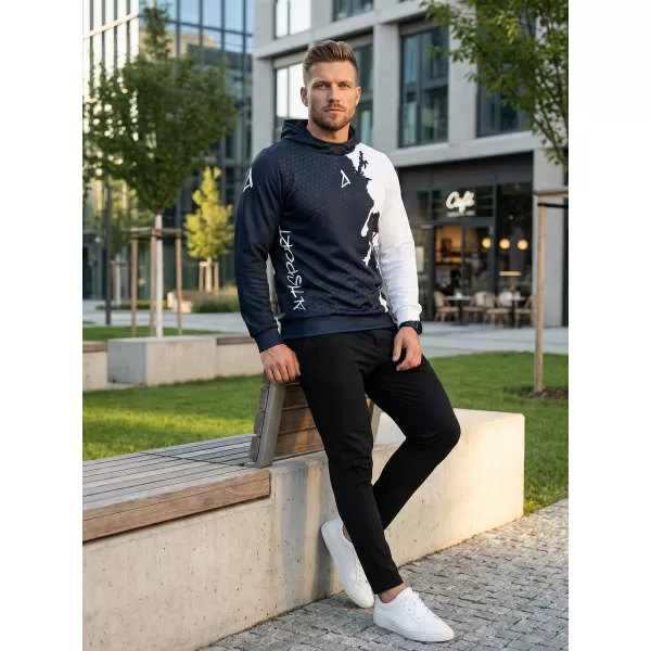  Pánská funkční mikina premium ALTISPORT VOJ/ALM112MI01 ČERNÁ-BÍLÁ 