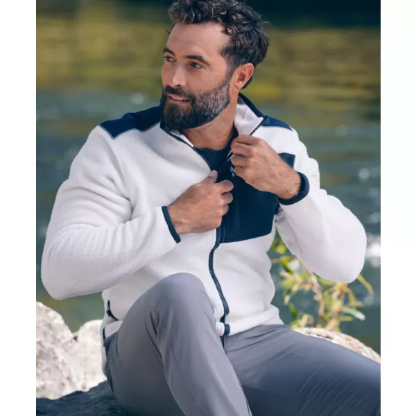  Pánská fleecová mikina CUTTER & BUCK | CASCADE SHERPA MEN SHELL WHITE 
