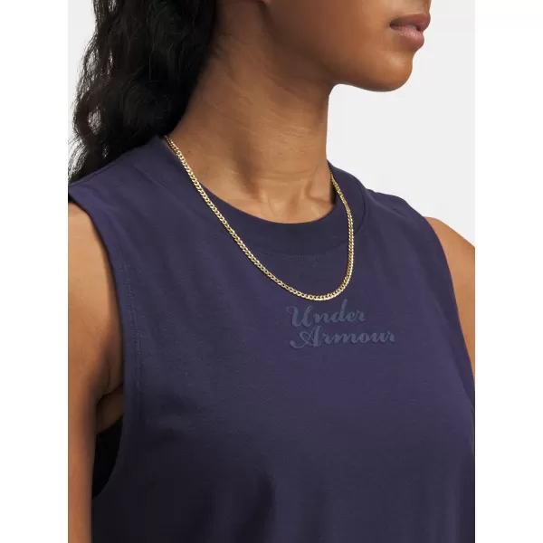  Dámské tílko UNDER ARMOUR UA VARSITY TANK 6005631-410 MODRÁ 