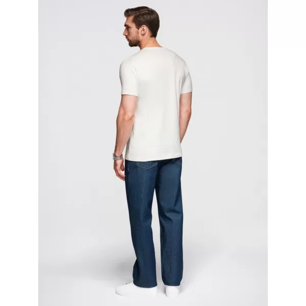  Pánské triko OMBRE OM-TSPT-0248 WHITE 