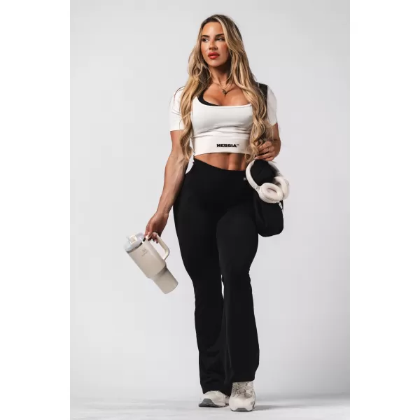  NEBBIA Tvarující bezešvé flared legíny FLOW SEAMLESS 498 BLACK 