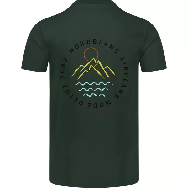  Pánské triko NORDBLANC RUMBLE NBSMT8160 TMAVĚ ZELENÁ 